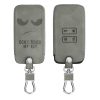 Renault / Dacia autókulcs burkolat - 4 gombos - Keyless Go, nubuk bőr, szürke, 48565.10