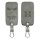 Renault / Dacia autókulcs burkolat - 4 gombos - Keyless Go, nubuk bőr, szürke, 48565.10