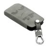 Renault / Dacia autókulcs burkolat - 4 gombos - Keyless Go, nubuk bőr, szürke, 48565.10