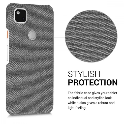 Google Pixel 4a tok, textil, szürke, 52048.22