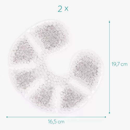 2 db-os Navaris gélpárna készlet meleg vagy hideg mellre, újrafelhasználható, szürke, 52153.02.22