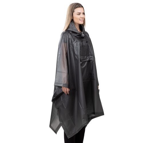 Vízálló esőkabát Navaris, Unisex, Fekete, 52203.01.01