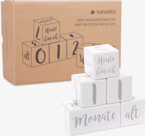 db-os Navaris Age Blocks készlet csecsemőknek, német nyelvű, világosszürke, 52325.01