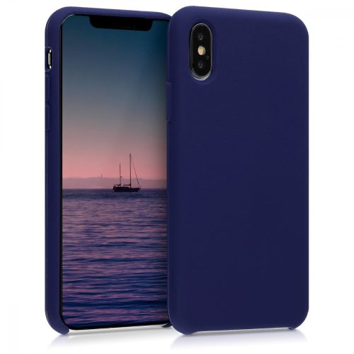 Apple iPhone X / iPhone XS tok, szilikon, kék, 46313.182