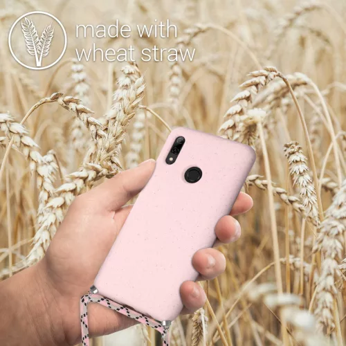 Huawei P Smart (2019) borítója, növényi rostok, rózsaszín, 52418.33