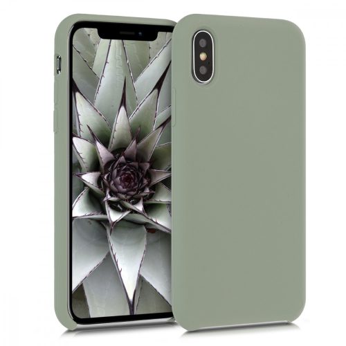 Apple iPhone X / iPhone XS tok, szilikon, zöld, 42495.172
