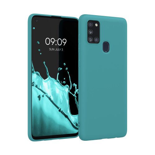 Samsung Galaxy A21s tok, szilikon, zöld, 52494.57