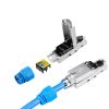 4 db CAT8 RJ-45 csatlakozós készlet árnyékolt CAT8 Ethernet kábelekhez, Kwmobile, Multicolor, Metal, 52519.04