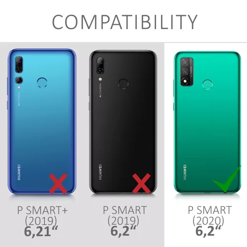 Huawei P Smart tok (2020), szilikon, fekete, 52530.47