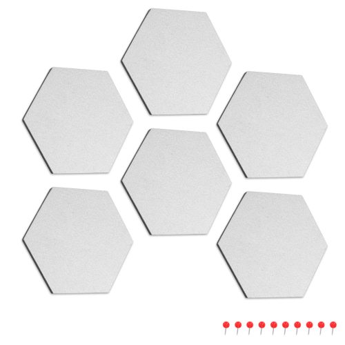 Navaris 6 darabos hatszögletű üzenőtábla készlet, 15x17,7 cm, tüskékkel és ragasztószalaggal, 46230.05