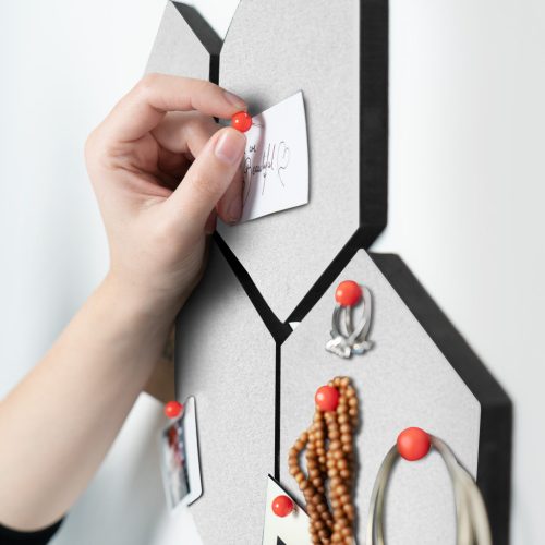 Navaris 6 darabos hatszögletű üzenőtábla készlet, 15x17,7 cm, tüskékkel és ragasztószalaggal, 46230.05