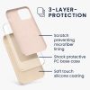 Apple iPhone 12 Pro Max tok, szilikon, krém, 52644.154