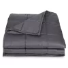 Patura grea Navaris, 135x200 cm, 4.8 kg, cu perle de sticla, gri, sticla/poliester/bumbac