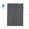 Patura grea Navaris, 135x200 cm, 4.8 kg, cu perle de sticla, gri, sticla/poliester/bumbac