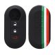 Fiat / Lancia autókulcs burkolat - 3 gombos, kwmobile, szilikon, többszínű, 44440.34
