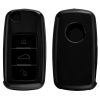Autókulcs huzat VW / Skoda / Seat - 3 gombos, szilikon, fekete, 48036.95