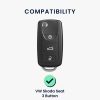 Autókulcs huzat VW / Skoda / Seat - 3 gombos, szilikon, fekete, 48036.95
