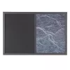 Tabla combinata Navaris, whiteboard magnetic si pinboard textil, 60x40 cm, accesorii, negru, textil/MDF
