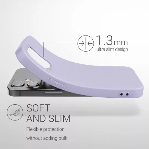 Tok Apple iPhone 12 Minihez, szilikon, lila, 53042.108