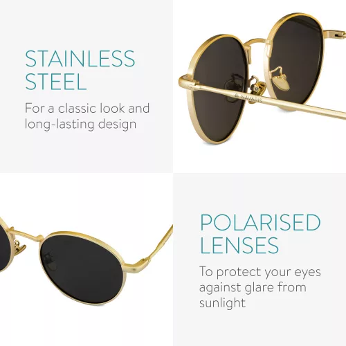 Navaris Pilot Style unisex napszemüveg, UV védelem, polarizált lencsék, 53170.2.21