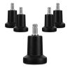 5 láb készlet irodai szék rúdhoz 11 mm, Kwmobile, fekete, nylon, 53197.02