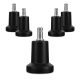 5 láb készlet irodai szék rúdhoz 11 mm, Kwmobile, fekete, nylon, 53197.02