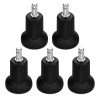 5 láb készlet irodai szék rúdhoz 11 mm, Kwmobile, fekete, nylon, 53197.02