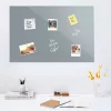 Tabla memo din sticla Navaris, magnetica, 90x60 cm, pentru note si planificare, gri, sticla