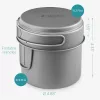 Navaris titán kemping edény és serpenyő készlet, 1100 ml és 450 ml, 53304.01