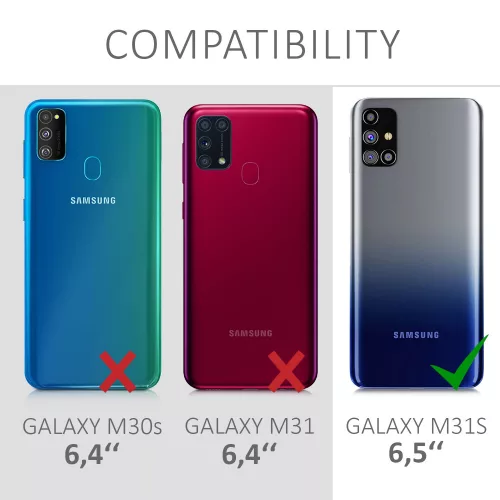 Samsung Galaxy M31s tok, szilikon, fekete, 53313.47