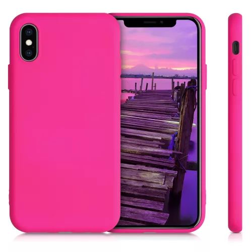 Apple iPhone X / iPhone XS tok, szilikon, rózsaszín, 52975.77
