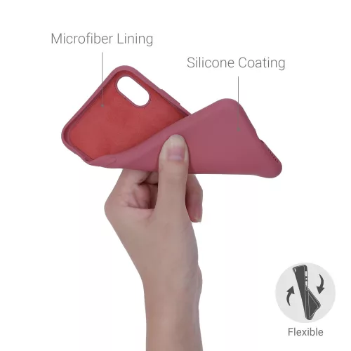 Apple iPhone X / iPhone XS tok, szilikon, rózsaszín, 52975.167