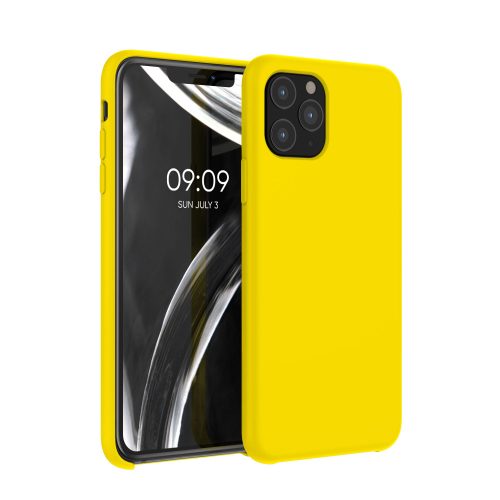 Apple iPhone 11 Pro tok, szilikon, sárga, 49726.163