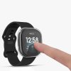 2 db-os burkolat Fitbit Versa 3 / Sense készülékhez, szilikon, fekete, 53390.02