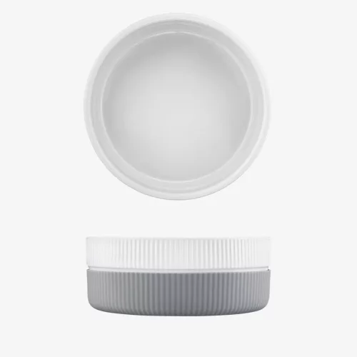 2 db-os tálka macskáknak és kutyáknak Navaris, csúszásgátló, szürke, 53411.22