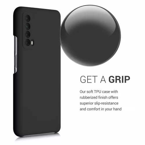 Huawei P Smart tok (2021), szilikon, fekete, 53632.47