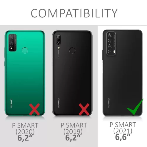 Huawei P Smart tok (2021), szilikon, fekete, 53632.47