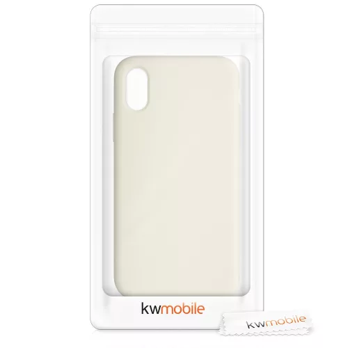 Apple iPhone X / iPhone XS tok, szilikon, bézs, 46313.204