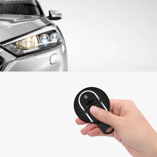 Mini Cooper autókulcs fedél - 3 gombos, szilikon, többszínű, 48402.05