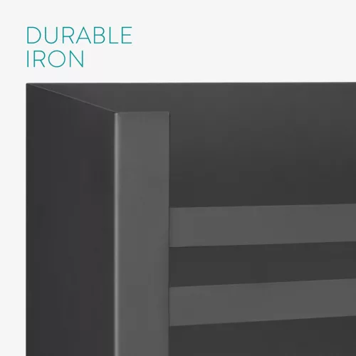 Suport reviste pe perete Navaris, 30x27x11 cm, capacitate 10 kg, negru, metal