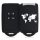Renault / Dacia autókulcs burkolat - 4 gombos - Keyless Go, szilikon, fekete, 49769.11