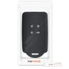 Renault / Dacia autókulcs burkolat - 4 gombos - Keyless Go, szilikon, fekete, 49769.11
