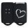 Renault / Dacia autókulcs burkolat - 4 gombos - Keyless Go, szilikon, fekete, 49769.10