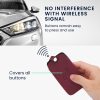 Renault / Dacia autókulcs burkolat - 4 gombos - Keyless Go, nubuk bőr, piros, 48564.20