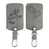 Renault / Dacia autókulcs tok - 4 gombos - Keyless Go, nubuk bőr, szürke, 48568.12