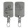 Renault / Dacia autókulcs tok - 4 gombos - Keyless Go, nubuk bőr, szürke, 48568.12
