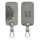 Renault / Dacia autókulcs burkolat - 4 gombos - Keyless Go, nubuk bőr, szürke, 48565.16