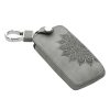 Renault / Dacia autókulcs burkolat - 4 gombos - Keyless Go, nubuk bőr, szürke, 48565.16