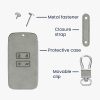 Renault / Dacia autókulcs burkolat - 4 gombos - Keyless Go, nubuk bőr, szürke, 48565.16
