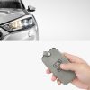 Renault / Dacia autókulcs burkolat - 4 gombos - Keyless Go, nubuk bőr, szürke, 48565.16